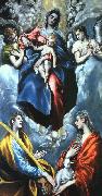 El Greco Madonna and Child with St.Marina and St.Agnes Norge oil painting reproduction